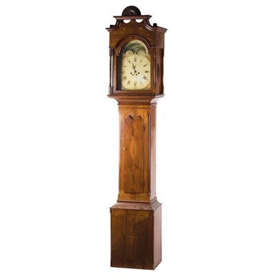 Lot 244 - Federal Mahogany Tall Case Clock Possibly...