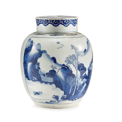 Lot 31 - Chinese Blue and White Glazed Porcelain...