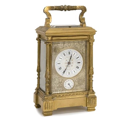 Lot 338 - Gilt-Bronze Carriage Clock Mitchell Vance & Co....