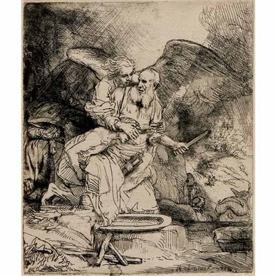 Lot 493 - Rembrandt van Rijn (1606-1669) ABRAHAM'S...
