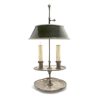 Lot 307 - Louis XVI Style Silvered Bronze Two-Light...