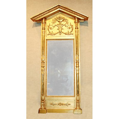 Lot 471 - Neoclassical Style Gilt Wood Mirror Height 64...