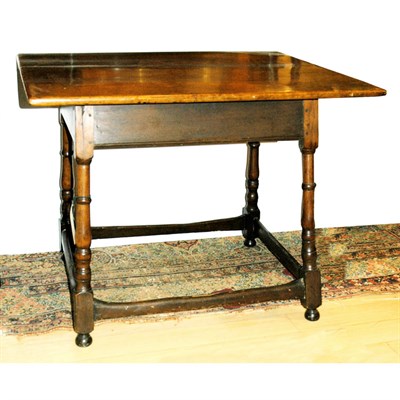Lot 142 - Baroque Style Walnut Trestle Base Table Height...