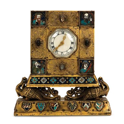 Lot 66 - French Gilt-Bronze and Champleve Enameled...
