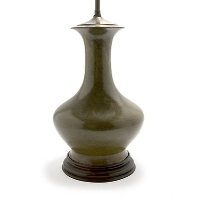 Lot 488 - Chinese Teadust Glazed Porcelain Vase Mounted...