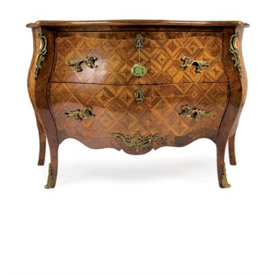 Lot 347 - Swedish Rococo Style Gilt-Metal Mounted...