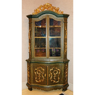 Lot 370 - Continental Rococo Style Gilt and Painted Wood...