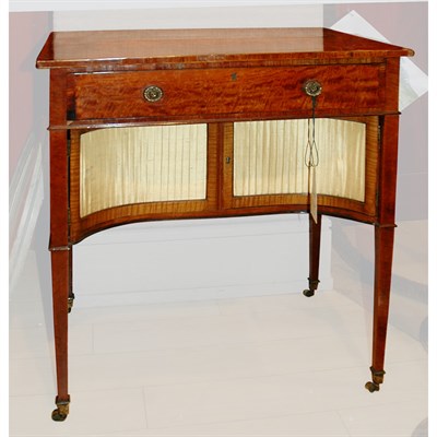 Lot 394 - George III Style Satinwood Single Drawer Side...