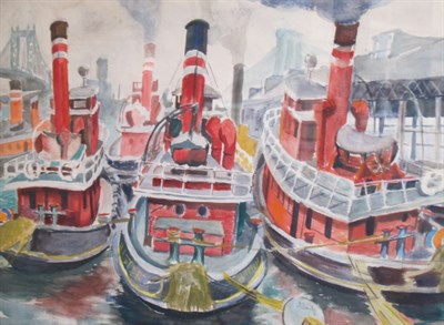 Lot 62A - E. Sanchez American, 20th Century Tugs in the...