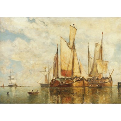 Lot 2A - Paul Jean Clays Belgian, 1819-1900 Calm,...