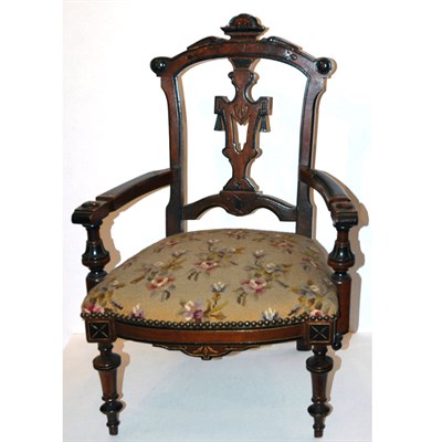 Lot 219 - Eastlake Style Mahogany, Walnut and Part...
