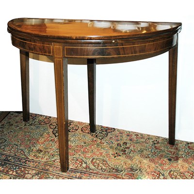 Lot 136 - George III Style Mahogany Fold-Over Games...
