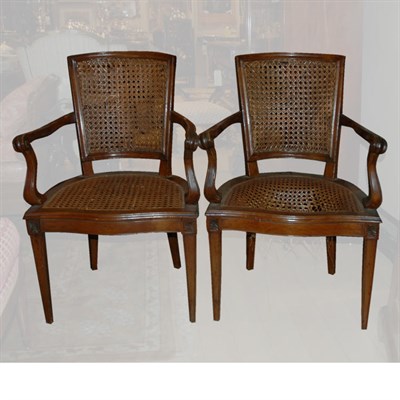 Lot 197 - Pair of Italian Neoclassical Style Walnut and...