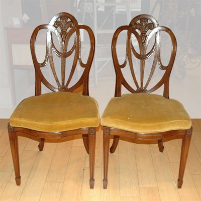 Lot 382 - Pair of George III Style Walnut and Caned Side...