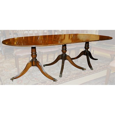 Lot 270 - George III Style Mahogany Triple-Pedestal...