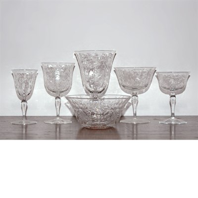 Lot 254 - Cut Colorless Glass Table Service Including...