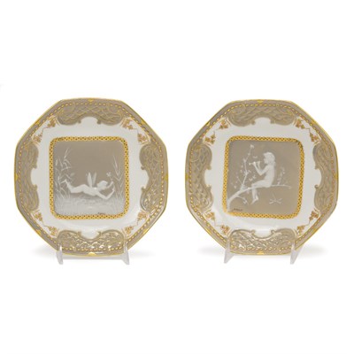 Lot 238 - Set of Six Limoges Pate Sur Pate Porcelain...