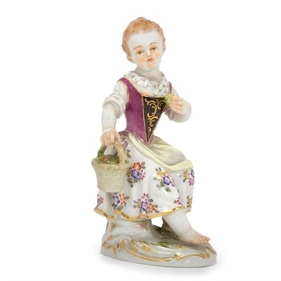 Lot 100 - Meissen Porcelain Figure of a Fruit Seller...