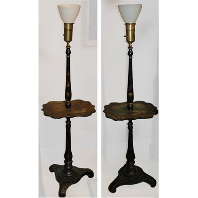 Lot 483 - Pair of Regency Style Painted and Parcel Gilt...