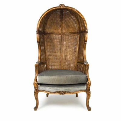 Lot 349 - Louis XV Style Stained Wood and Caned Porter's...