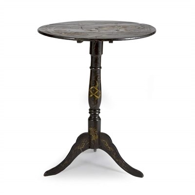 Lot 253 - Lacquered Tilt-Top Table Late 19th/early 20th...
