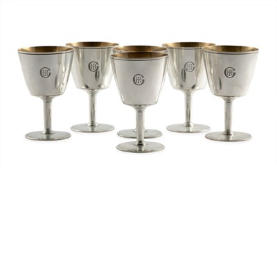 Lot 318 - Set of Six Tiffany & Co. Sterling Silver Stem...
