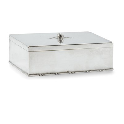 Lot 185 - Georg Jensen Sterling Silver Cigarette Box...