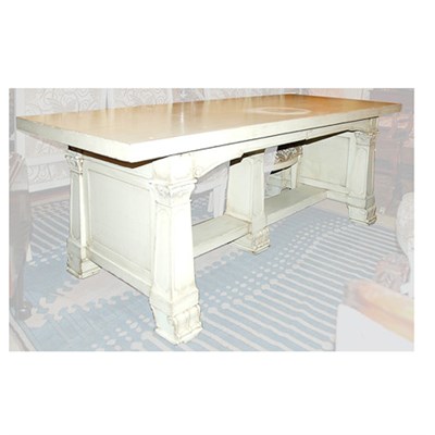 Lot 203 - Neoclassical Style Painted Library Table...