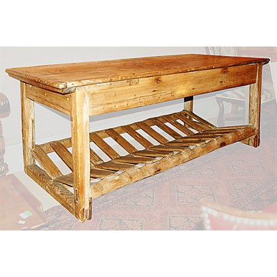Lot 117 - Provincial Irish Pine Table Height 29 1/2...