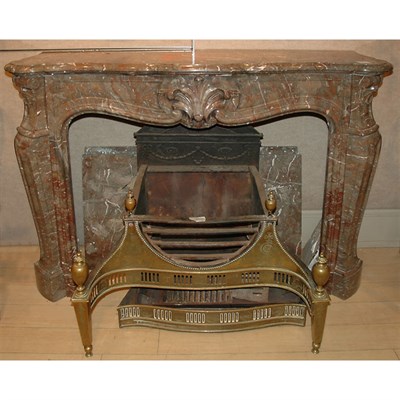 Lot 389 - Louis XV Style Marble Mantel Height 39 inches,...