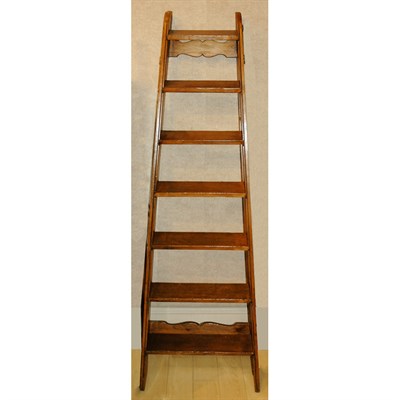 Lot 109 - Victorian Pine Ladder Late 19th century Height...