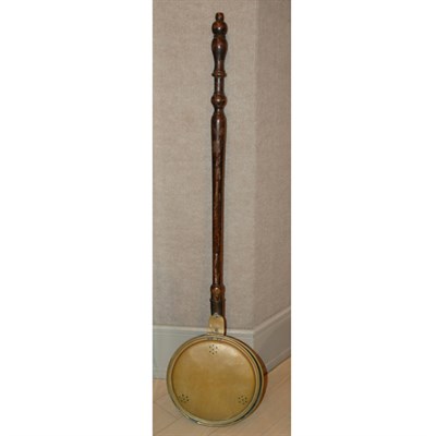 Lot 461 - Georgian Style Brass Bed Warmer Length 45 inches.