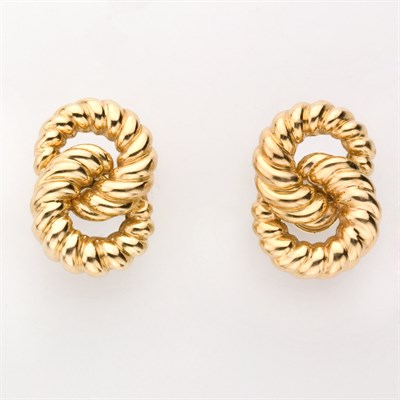 Lot 339 - Pair of Gold Earclips