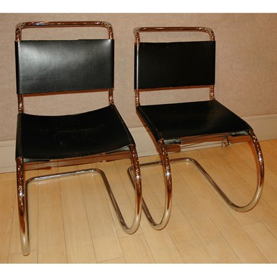 Lot 125A - Manner of Mies van der Rohe Set of Ten Chairs...