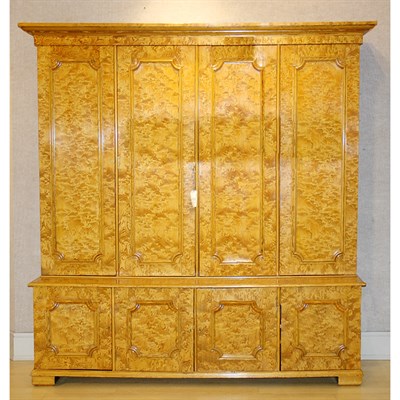 Lot 178 - Victorian Stained Pine Bookcase Cabinet Late...