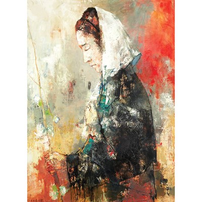 Lot 35 - Jean Jansem French, b. 1920 Jeune Fille au...