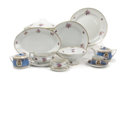 Lot 139 - Russian Gilt and Floral Decorated Porcelain...