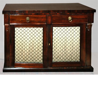 Lot 464 - Regency Rosewood Side Cabinet 19th Century...