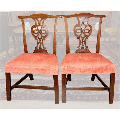 Lot 427 - Set of Six George III Style Mahogany Side Chairs