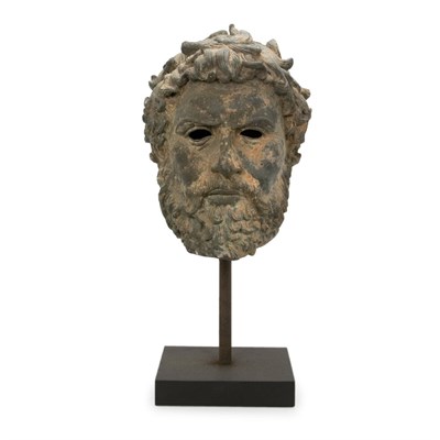 Lot 470 - Patinated-Bronze Head of an Ancient Greek...