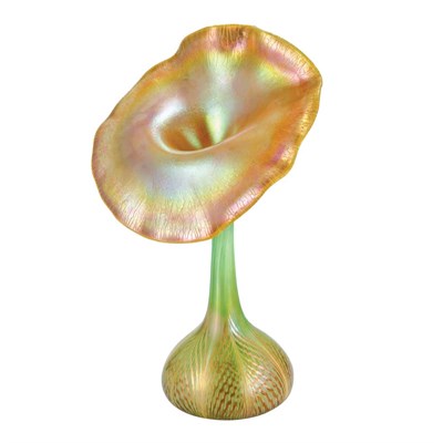 Lot 462 - Quezal Glass Jack in the Pulpit Vase First...