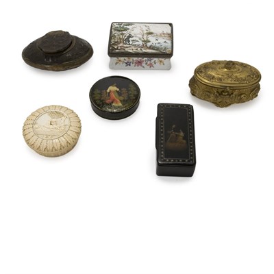 Lot 118 - Group of Six Snuff and Trinket Boxes...