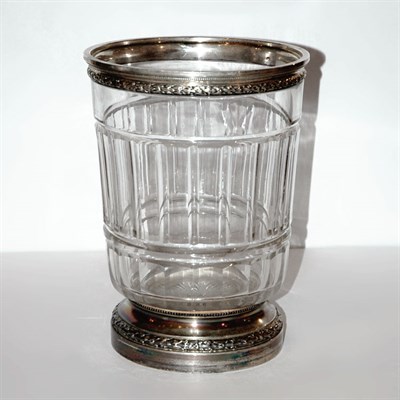 Lot 191 - French Silver Mounted Cut Glass Wine Cooler A....