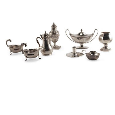 Lot 329 - Group of Eight English and Continental Silver...