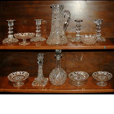 Lot 241 - Group of Cut Colorless Glass Articles...