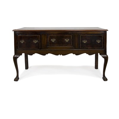 Lot 569 - George II Oak and Rosewood Dresser Base Height...