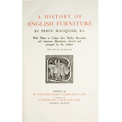Lot 238 - MACQUOID, PERCY A History of English Furniture....