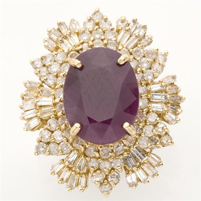 Lot 541 - Ruby and Diamond Ring