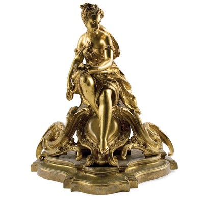 Lot 314 - Gilt-Bronze Figure of a Classical Woman...