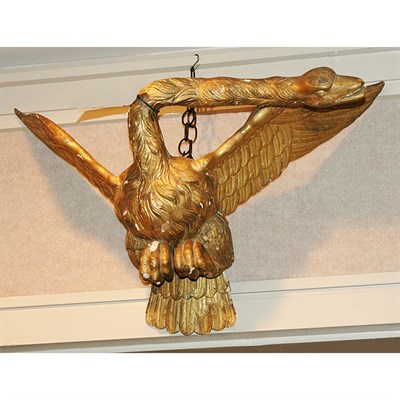 Lot 264 - Gilt-Wood Long Neck Bird Length 27 inches.